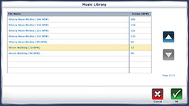 Select appropriate song from library