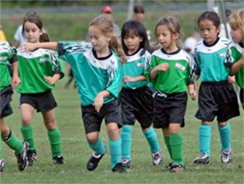 The new youth sports concussion bill would apply to children who play in recreational leagues, like local soccer clubs. In this photo, Harpeth Youth Soccer Association 7 and under girls play during opening day i Bellvue in 2009. Photo File:The Tennesean